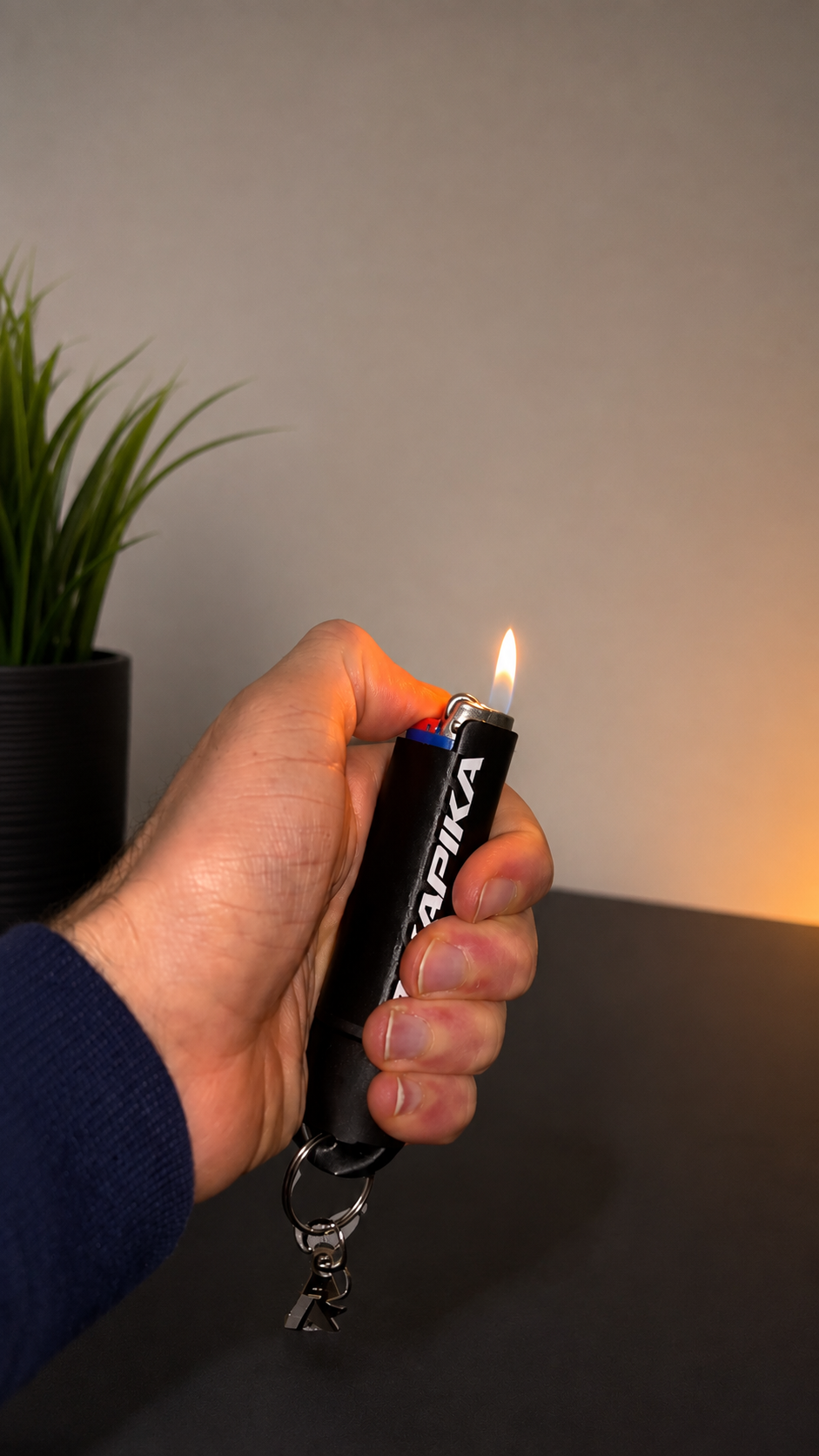 Estuche magnético para encendedor BIC normal, negro mate